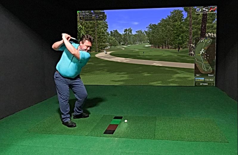 Golfsimulator m. 1 Lerret, 64 baner Meget realistisk golfsimulator