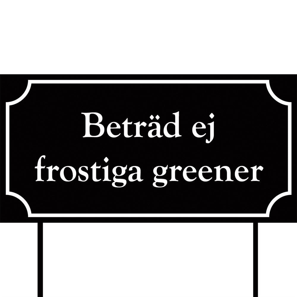 Skilt med valgfri tekst HA