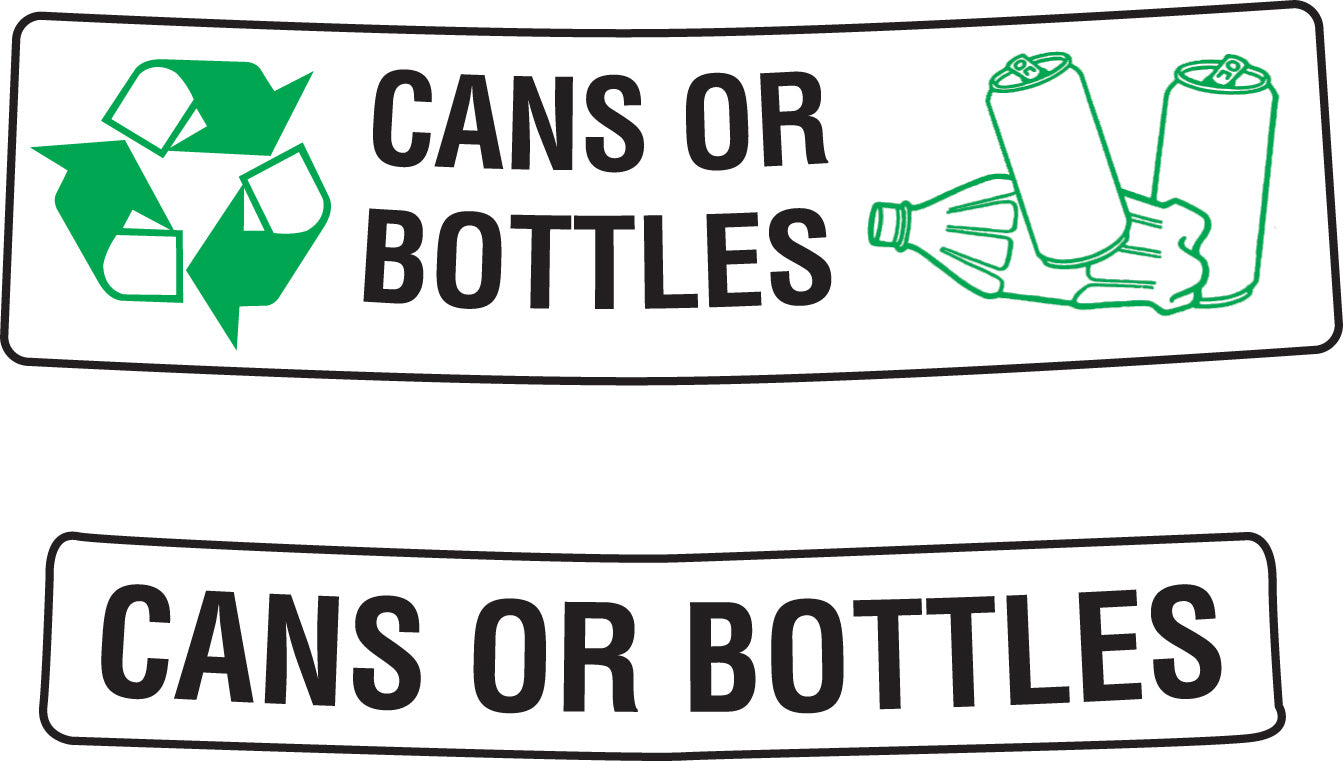 Decal for 9 Gal. "Cans or Bottles" (pr.)