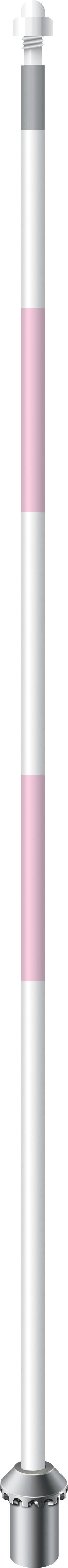 7-1/2' Royaline White/Pink