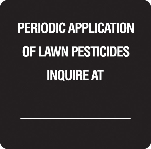 12" x 12" Engraved Plastic Pesticide
