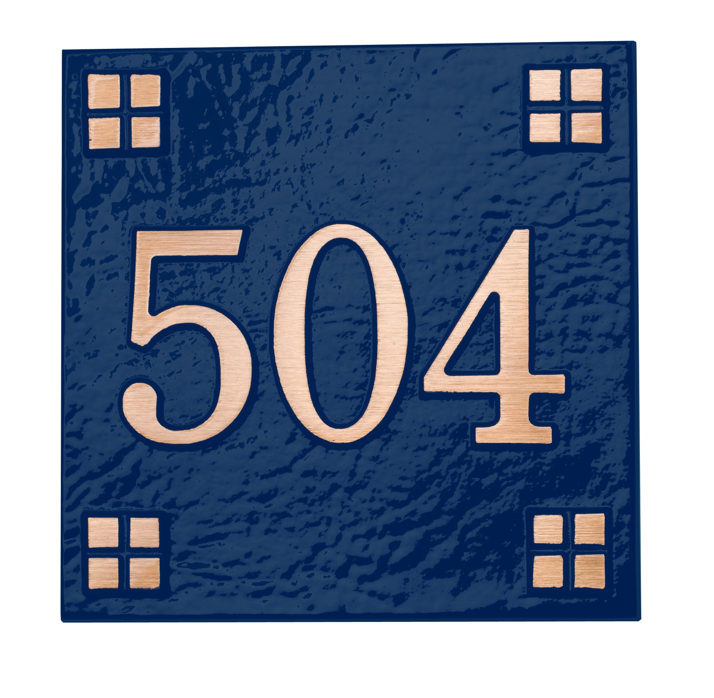 6" Square Red- Bronze Yardage Marker