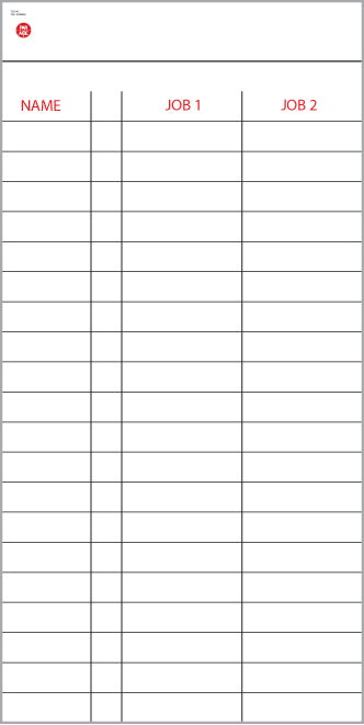Non-magnetized Job Board ( 2 Job )