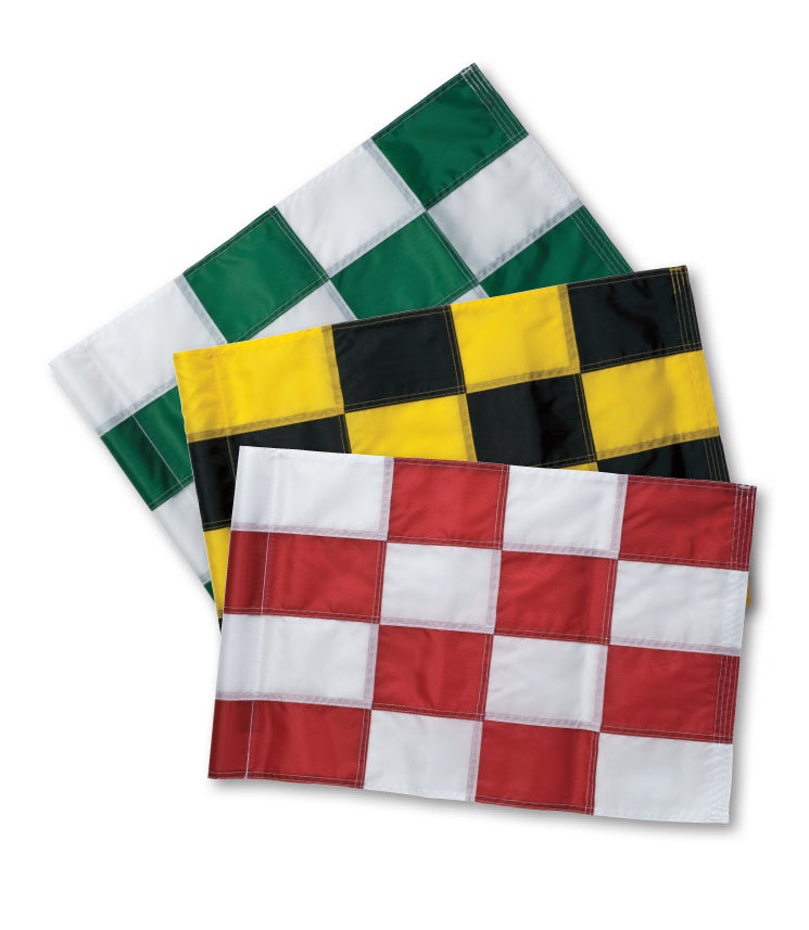 Black & Yellow Checkered Flag, Set of 9
