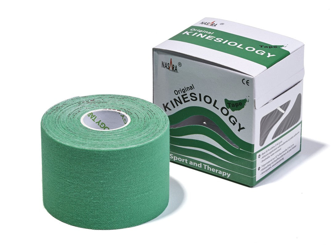 NASARA Kinesiologie Tape 5 m x 5 cm Grønn