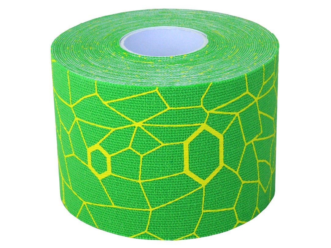 Thera-Band Kinesiologi Tape XactStretch, 5 m x 5 cm, Grønn/gul