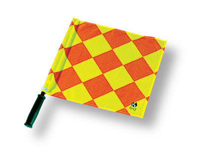 Linjedommer flag - Gul / Rød