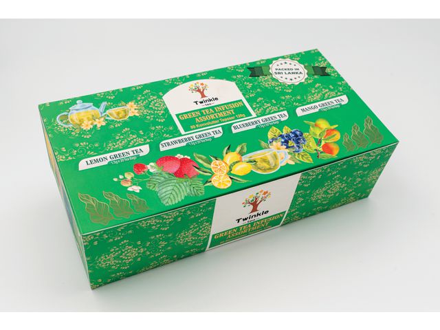 Te TWINKLE grønn assortert (80)