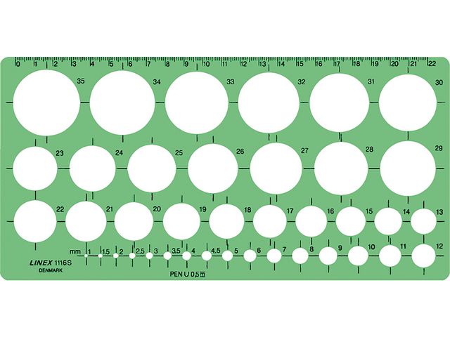 Sjablong LINEX 39 sirkler