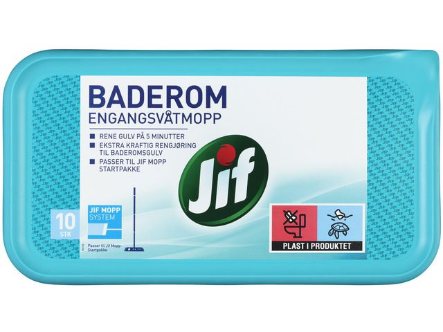 Engangsvåtmopp JIF Baderom (10)