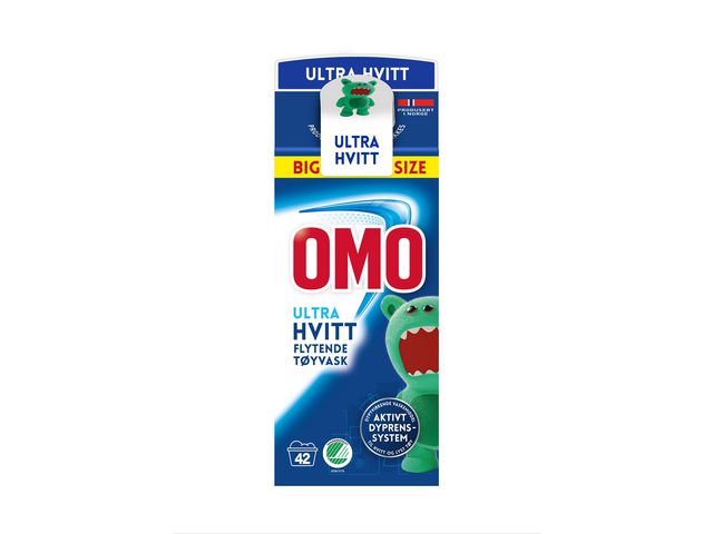 Tøyvask OMO hvitt flyt. kartong 1,5L