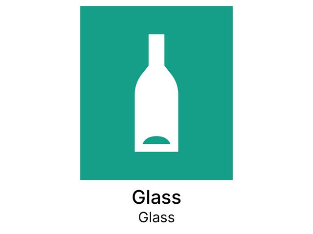 Kildesorteringsetikett Glass N/E A5