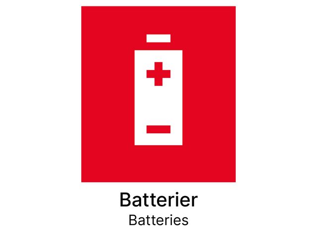 Kildesorteringsetikett Batteri N/E A5