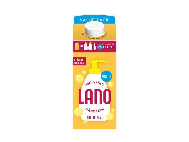 Håndsåpe LANO kartong refill 0,75L