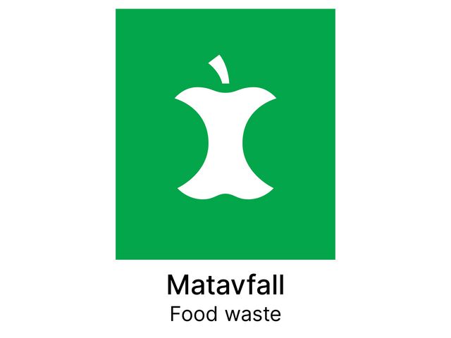 Kildesorteringsetikett Matavfall N/E A5