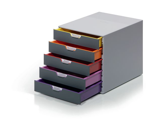 Skuffekabinett DURABLE Vc 5 skuffer grå