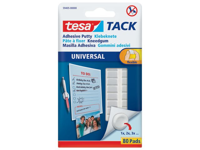 Tape TESA dobbelsidig 80 stk hvit