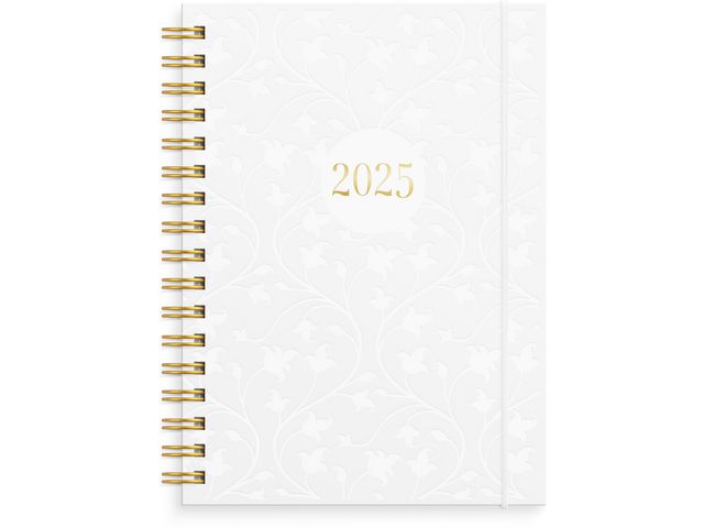 Ukekalender GRIEG Multi A6 2025 hvit