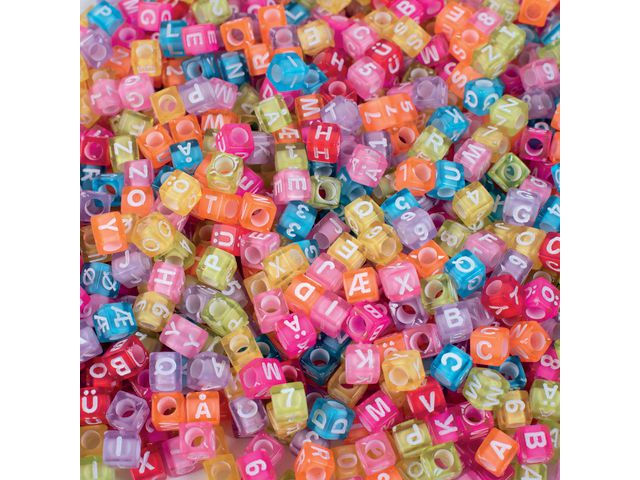 Perler PLAYBOX bokstav/tall trans (1000)