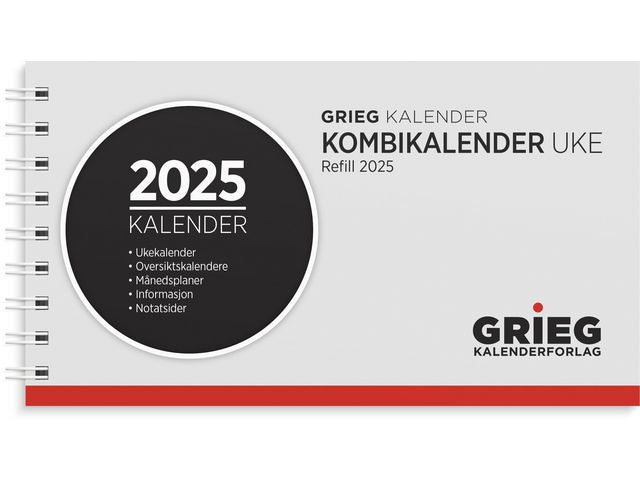 Kombikalender GRIEG 2025 spiral