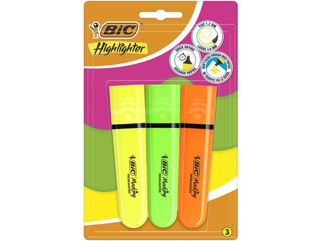 Tekstmarker BIC Brite Liner ass (3)