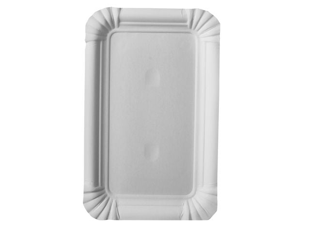 Tallerken PURE papp 10x16cm hvit (25)