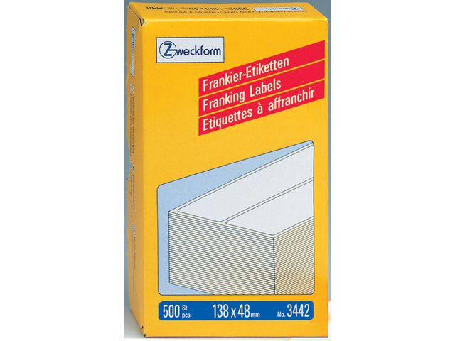 Etikett AVERY frankering 138x48mm (500)
