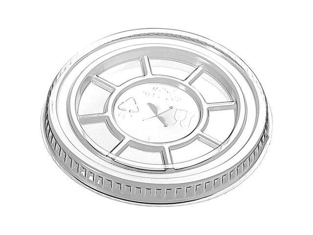 Lokk flatt PET 95mm m/hull (50)