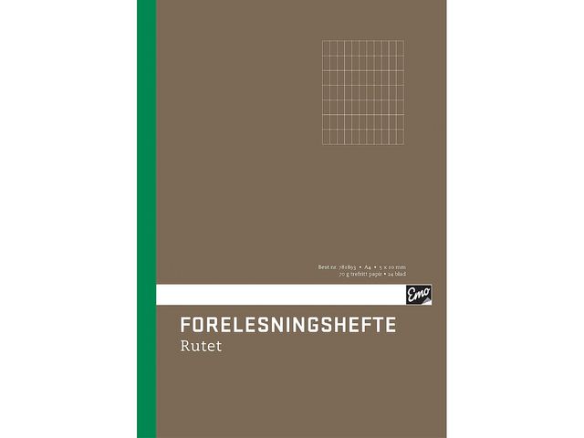 Forelesningshefte EMO A4 24bl 5x10 ruter