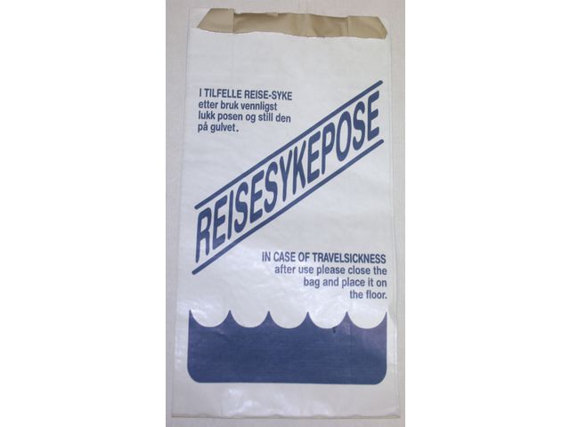 Reisesykepose m/trykk hvit (1000)