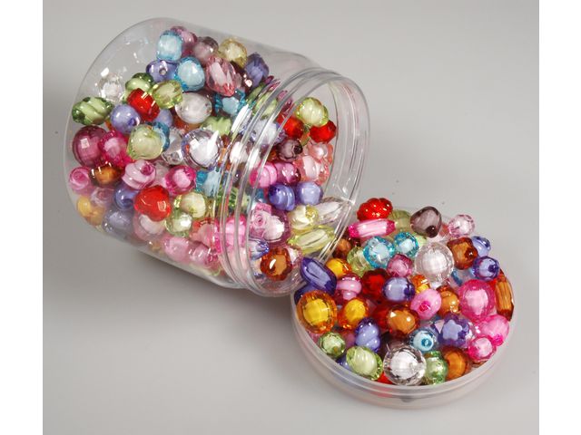 Perler fasett med hvit kjerne (330)