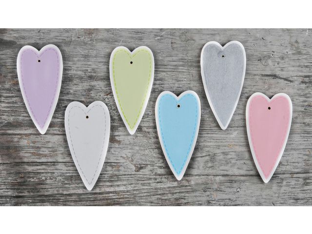 Hjerte EDELWEISS med heng hvit (12)