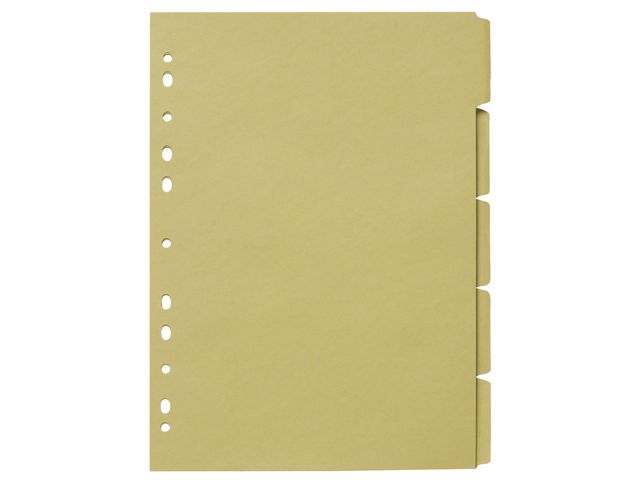 Skilleblad A4 5-delt 150g mørk manilla