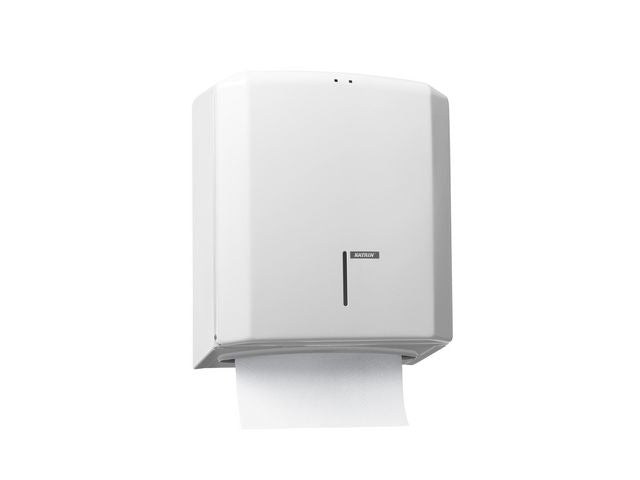 Dispenser KATRIN tørkeark metall hvit