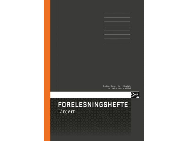 Forelesningshefte EMO A4 70g 48bl lin ma