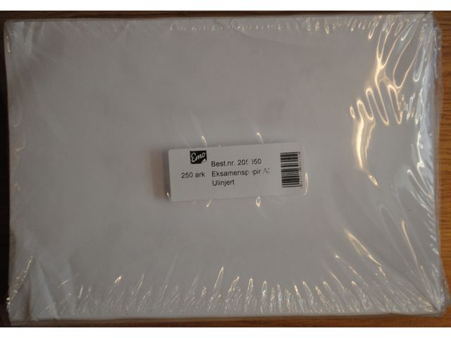Eksamenspapir A3 Falset ulinjert (250)