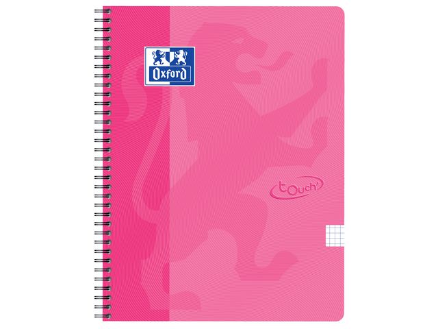 Notatbok OXFORD Touch A4+ 90g rut rosa