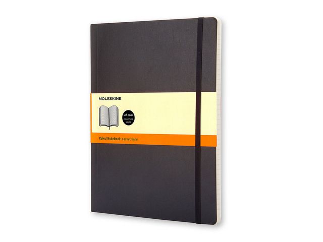 Notatbok MOLESKINE Soft XL linj sort