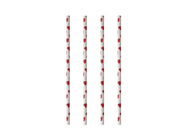 Sugerør PAPSTAR papir 20cm hjerte(100)