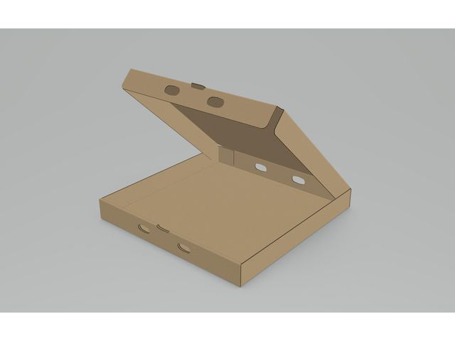 Pizzaeske 31x31x3,5cm brun