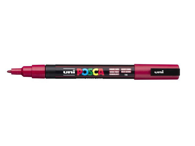 Paintmarker UNI Posca PC-3M mørk rød