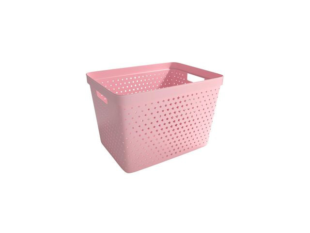 Oppbevaringskurv Star 19L gammelrosa