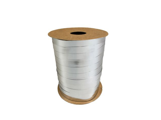 Gavebånd metallic sølv 250mx10mm