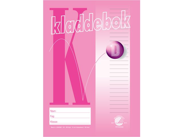 Kladdebok A4 55g 50bl 9mm linjer