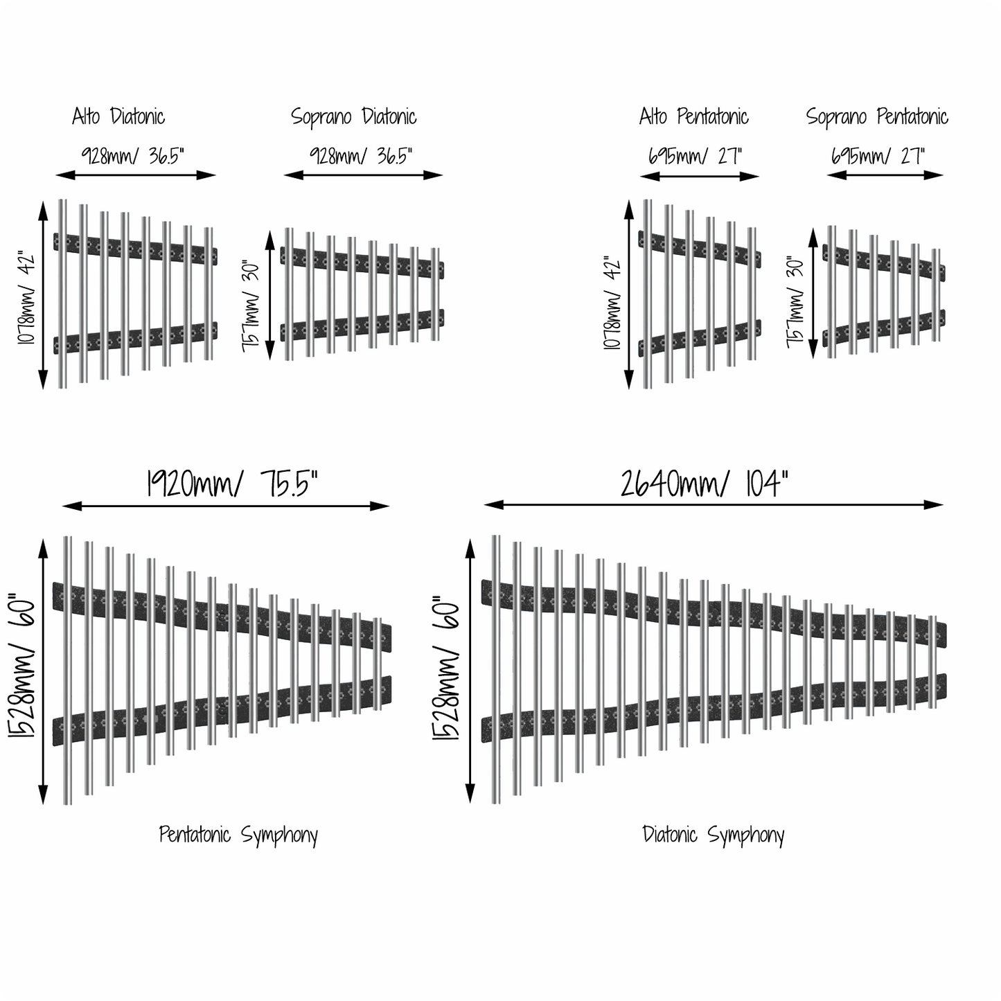 Alto Pentatonic Freechimes – utendørs klokkespill