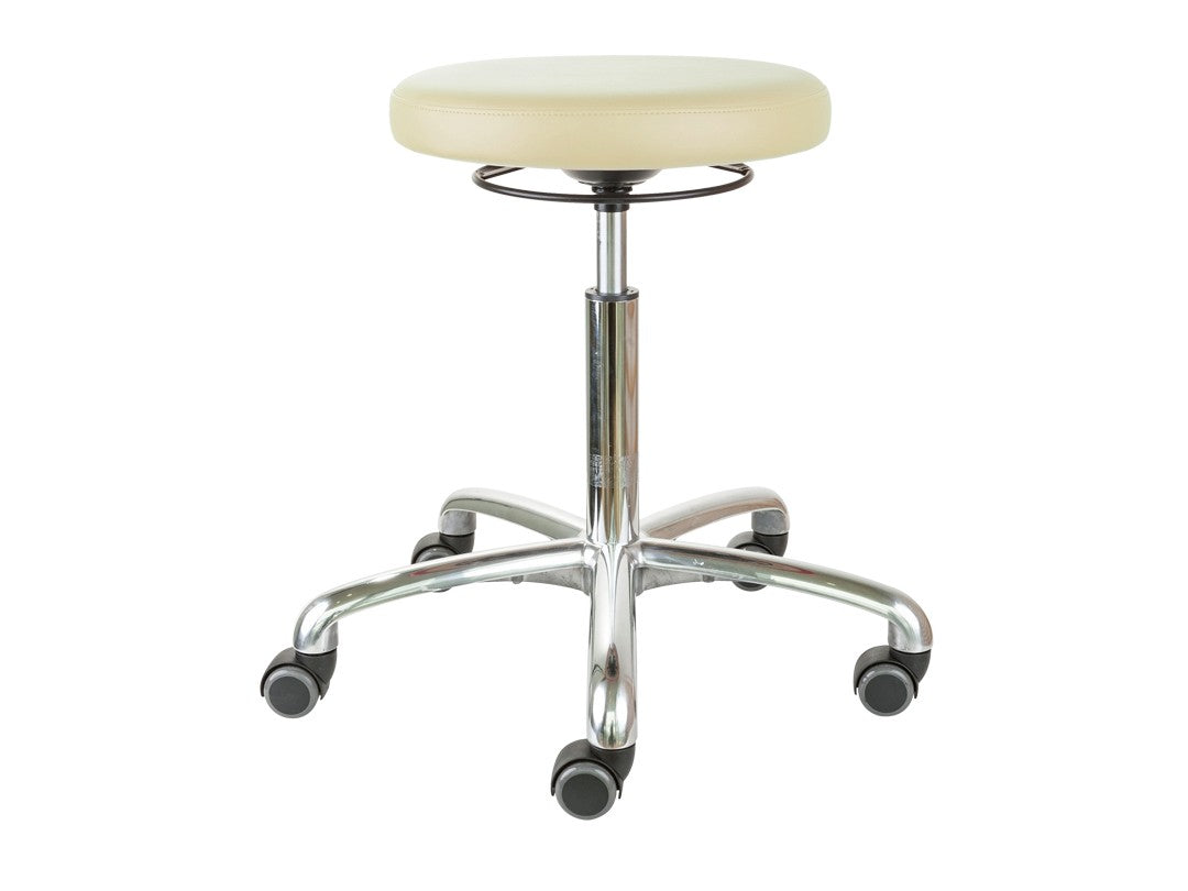 Krakk, polstret, roterende, m/hjul Beige