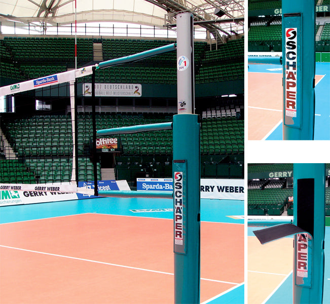 Polstring for volleyballstolper Med patentert reklameplass