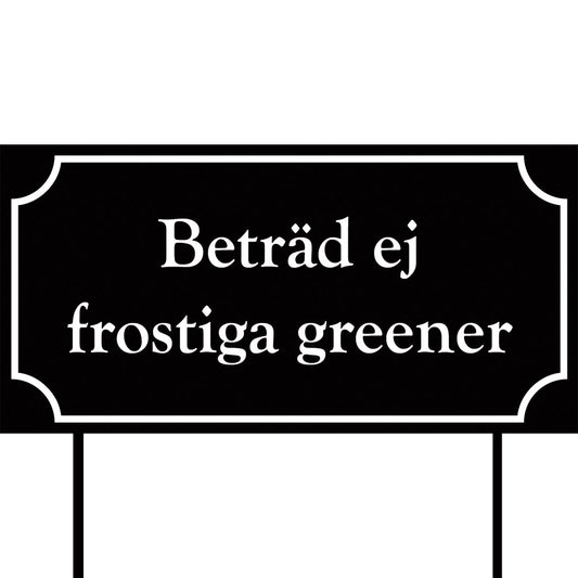 Skilt med valgfri tekst HA