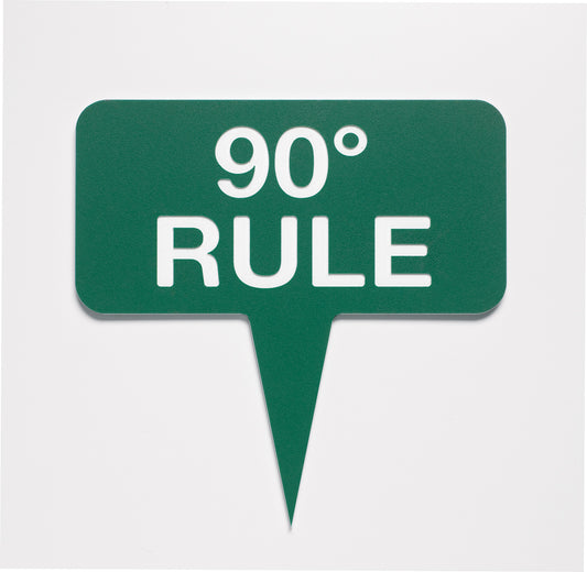 5" x 10" Single-Sided Green Line Sign