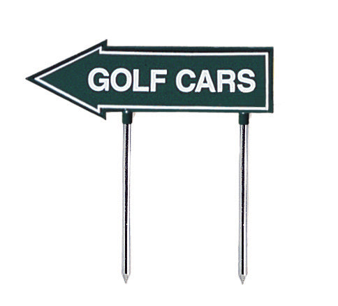 11" Arrow-White/Yellow-Golf Cars